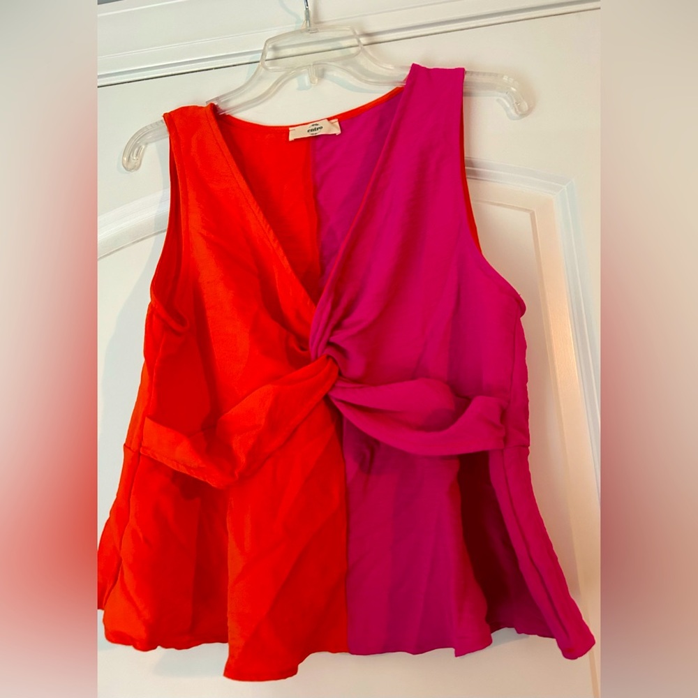 Entro color block dressy tank size medium